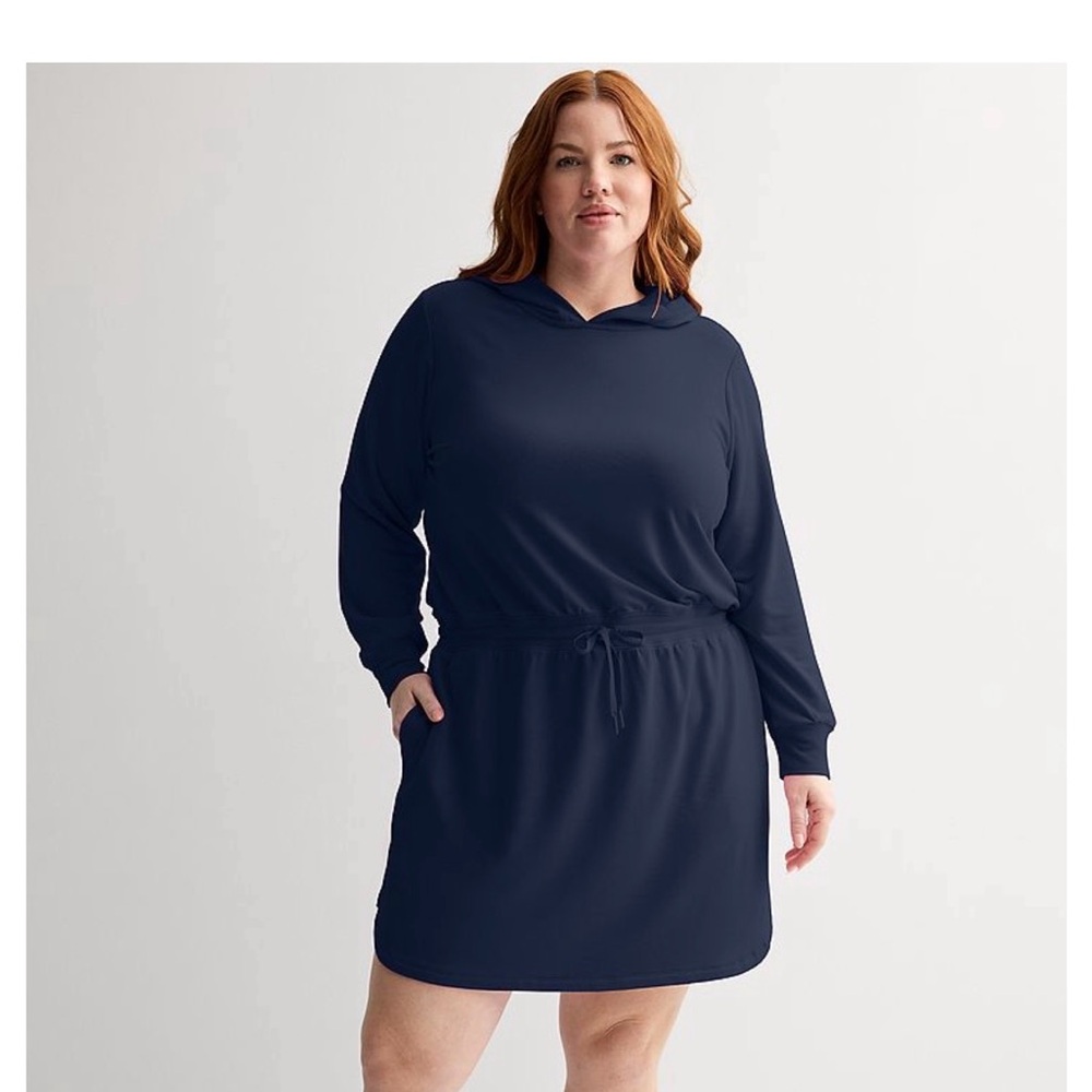 Tek Gear black French terry  Hooded  Dress